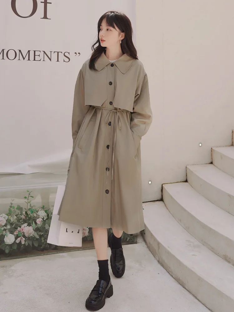 SuperAen 2023 Spring and Autumn Trench Coat Women's High Waist Loose Drape Casual Long Coat
SuperAen 2023 Spring and Autumn Trench Coat Women's High Waist Loose Drape Casual Long Coat