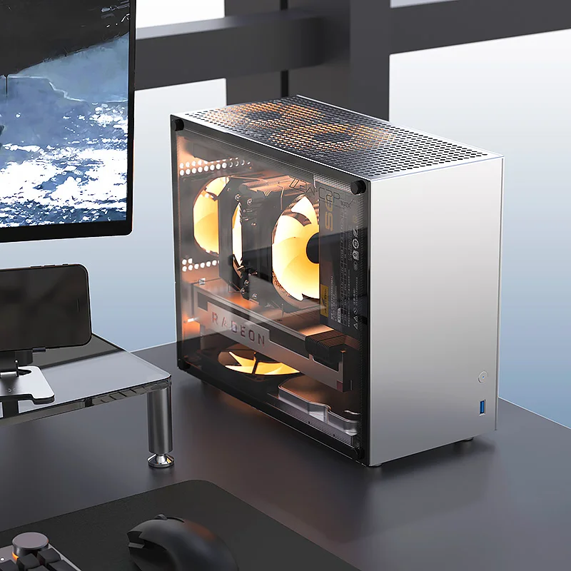C2P MATX ITX Small Chassis All Aluminum Glass Side Through ATX Power Supply K88 Mini Computer Chassis
C2P MATX ITX Small Chassis All Aluminum Glass Side Through ATX Power Supply K88 Mini Computer Chassis