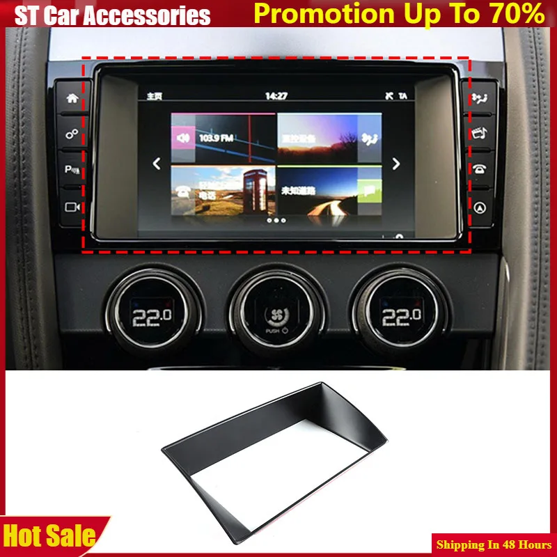 

For Jaguar F-Type 2013-2022 ABS Matt black Car Navigation Screen Inside Frame cover Trim sticker Car Accessories