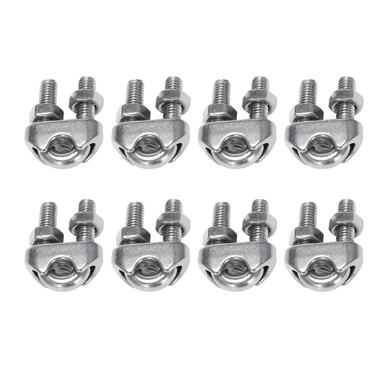 Best 2X M6 1/4 Inch 304 Stainless Steel U-Shape Bolt Saddle Clamps Cable Wire Rope Clips 8 PCS
Best 2X M6 1/4 Inch 304 Stainless Steel U-Shape Bolt Saddle Clamps Cable Wire Rope Clips 8 PCS