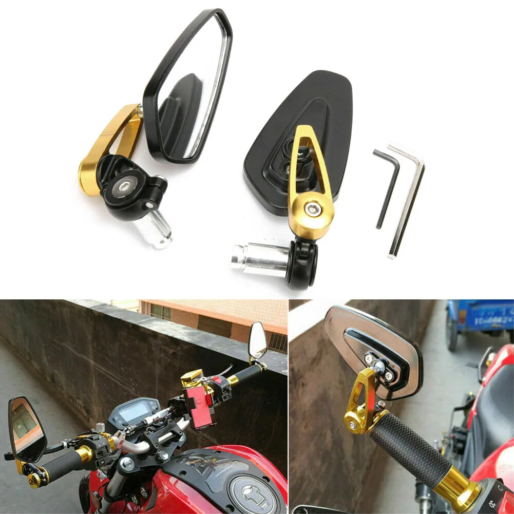 1 Sets (Left & Right) Aluminum Motorcycle Side Mirrors Handle Bar End Rear View Mirrors 22mm For 7/8" Or 1" Standard Handlebars
1 Sets (Left & Right) Aluminum Motorcycle Side Mirrors Handle Bar End Rear View Mirrors 22mm For 7/8" Or 1" Standard Handlebars