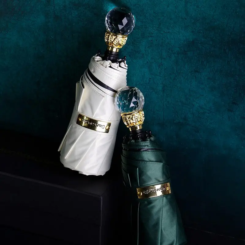 Luxury Crystal Five Folding Umbrella Rain Women Top Portable UV Protection Creative Sun Umbrella Patio 8K Mini Parasol
Luxury Crystal Five Folding Umbrella Rain Women Top Portable UV Protection Creative Sun Umbrella Patio 8K Mini Parasol