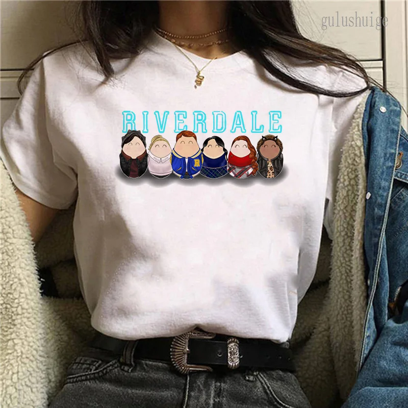 Футболка Riverdale в стиле Харадзюку с принтом змеи Женская милая футболка