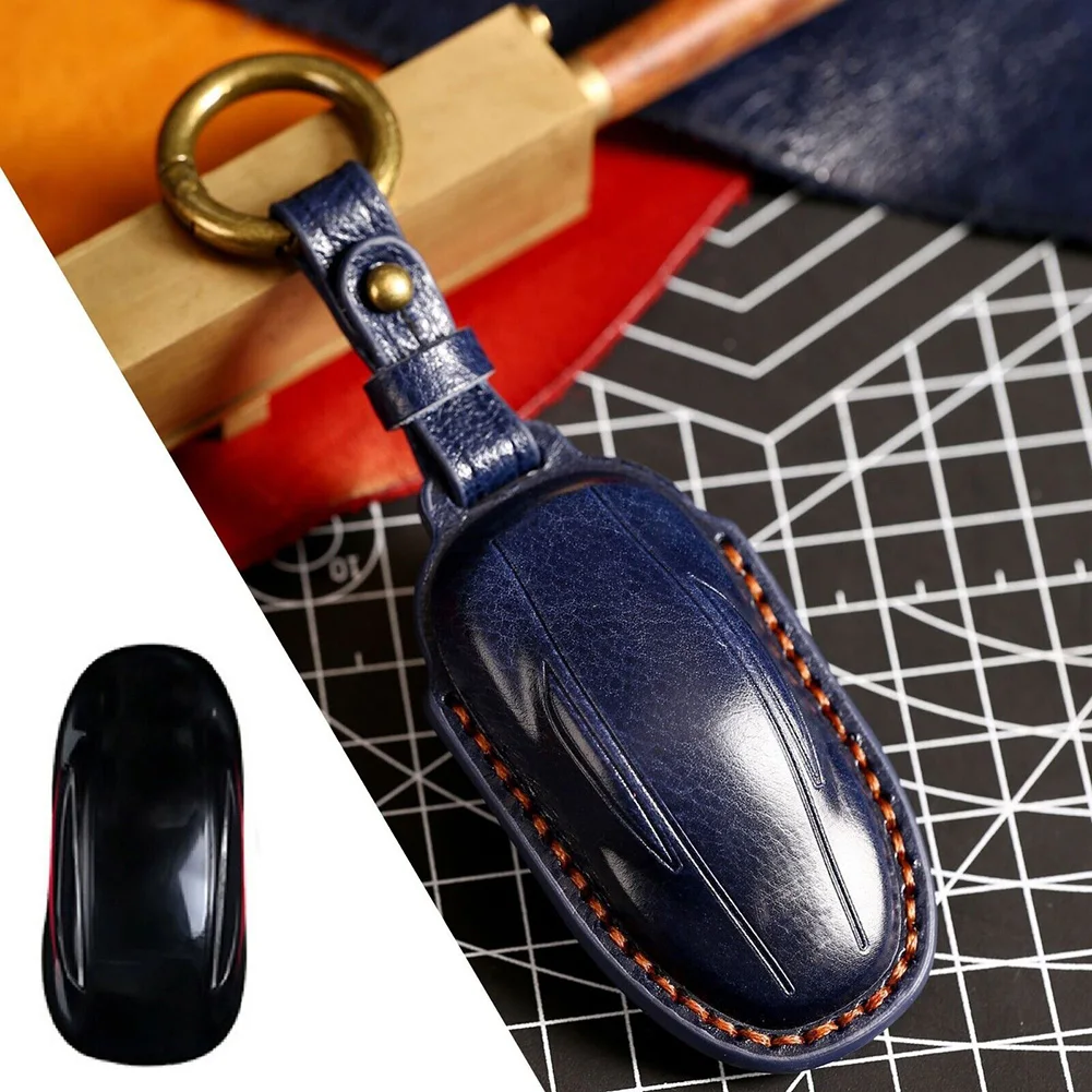Leather Car Remote Key Fob Case Cover For Tesla Model S Model 3 Model Y Blue Car Key Case Bag Cover Protector Accessories
Leather Car Remote Key Fob Case Cover For Tesla Model S Model 3 Model Y Blue Car Key Case Bag Cover Protector Accessories