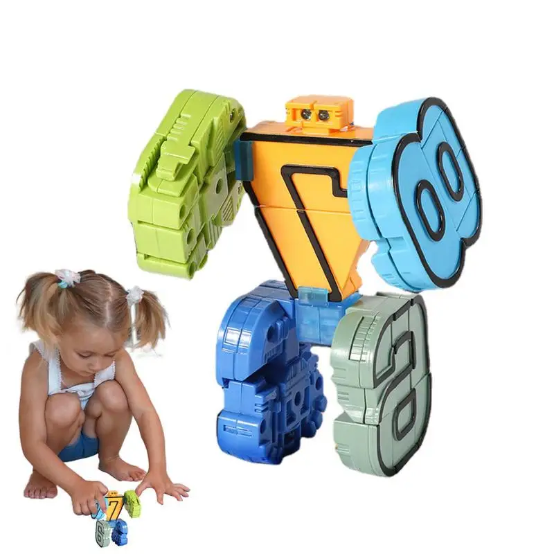 

Робот-трансформер с алфавитом, игрушки-роботы, игрушка-трансформер с алфавитом для раннего развития, строительный аксессуар, подарок для детей