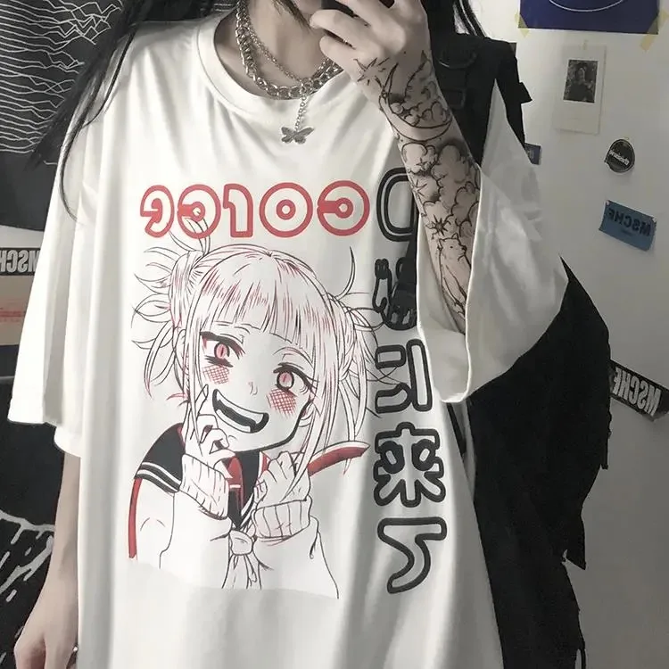 2021 Summer Women T-shirt Japanese Anime Funny T Shirt Unisex Short Sleeve T-shirts Female Kawaii Fashion Top Tee Clothes
2021 Summer Women T-shirt Japanese Anime Funny T Shirt Unisex Short Sleeve T-shirts Female Kawaii Fashion Top Tee Clothes