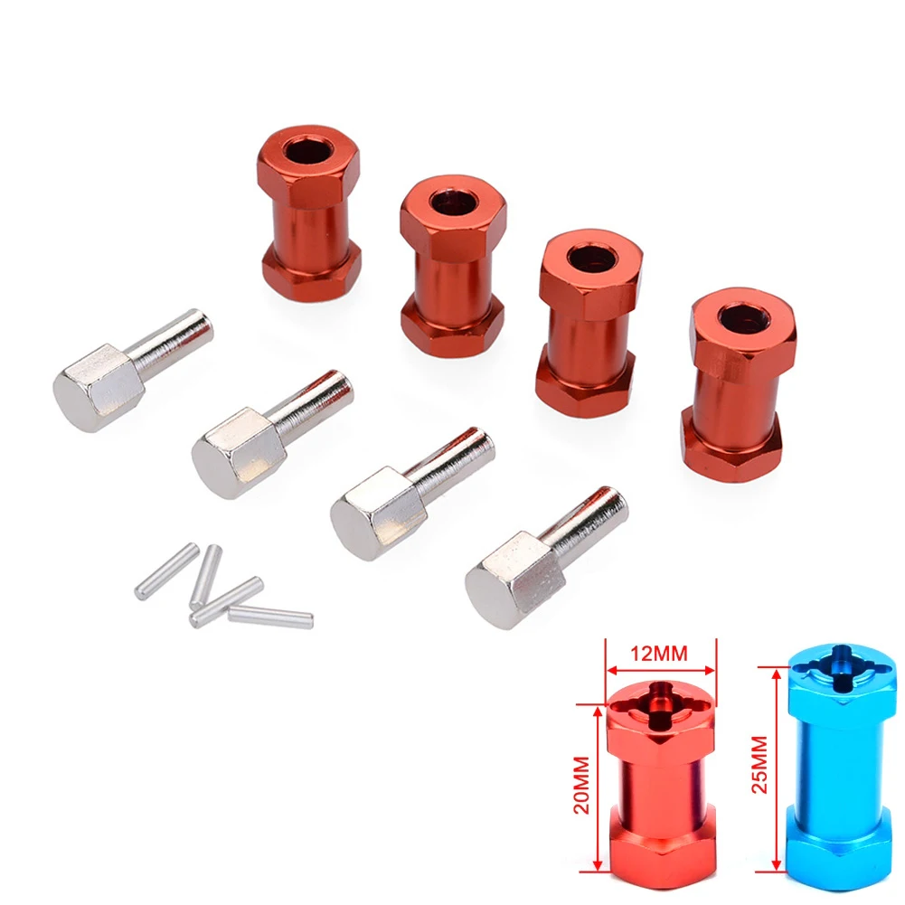 4pcs Aluminum RC Car 12mm Hex Wheel Hub Drive Adaptor 20/25mm Extension Combiner Coupler for 1/10 RC Crawler Axial SCX10 D90
4pcs Aluminum RC Car 12mm Hex Wheel Hub Drive Adaptor 20/25mm Extension Combiner Coupler for 1/10 RC Crawler Axial SCX10 D90