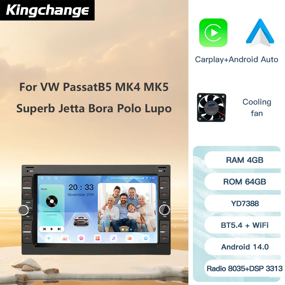 Радио Kingchange Android 14, для VW Volkswagen PASSAT B5 MK4 MK5 SHARAN Jetta Bora Polo TRANSPORT T5 CITI CHICO Player CarPlay
Радио Kingchange Android 14, для VW Volkswagen PASSAT B5 MK4 MK5 SHARAN Jetta Bora Polo TRANSPORT T5 CITI CHICO Player CarPlay