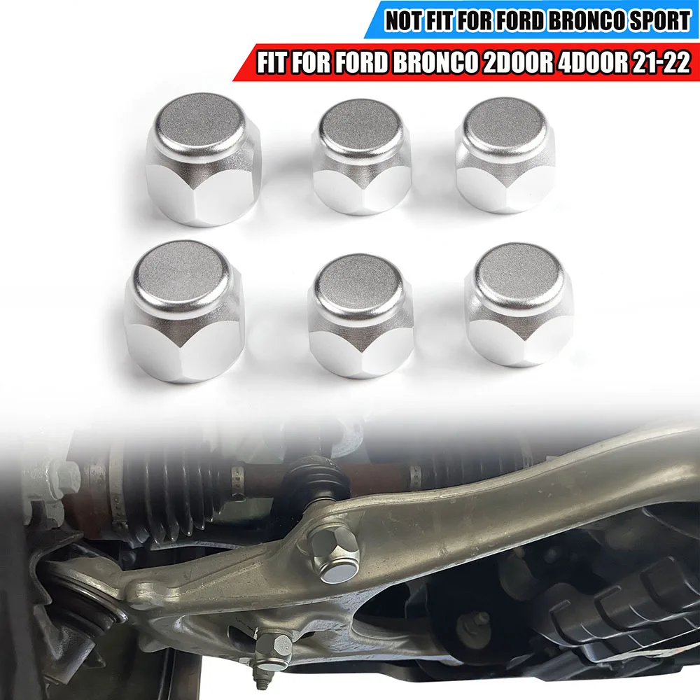 6x Lower Control Arm Bolt Cover Silvery Chassis Bolt Cover Protector Car Accessories Fit For Ford Bronco 2021 2022 2/4 Door
6x Lower Control Arm Bolt Cover Silvery Chassis Bolt Cover Protector Car Accessories Fit For Ford Bronco 2021 2022 2/4 Door