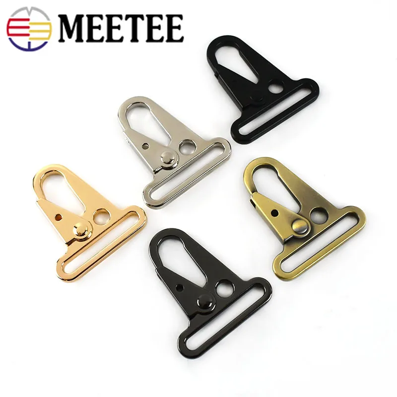 Meetee 4/10pcs 25/32/38mm Metal Hook Buckles Snap Trigger for Dog Collar Webbing Chain Clasp Bag Strap Hang Buckle Accessories
Meetee 4/10pcs 25/32/38mm Metal Hook Buckles Snap Trigger for Dog Collar Webbing Chain Clasp Bag Strap Hang Buckle Accessories