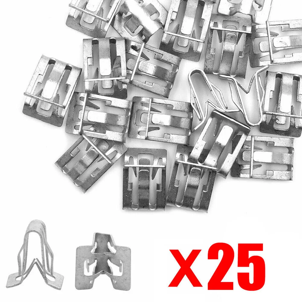 25Pcs Auto Metal Fastener Clips 1/2" X 5/8" Car Retainer Moulding Trim Accessories Interior Accessories
25Pcs Auto Metal Fastener Clips 1/2" X 5/8" Car Retainer Moulding Trim Accessories Interior Accessories