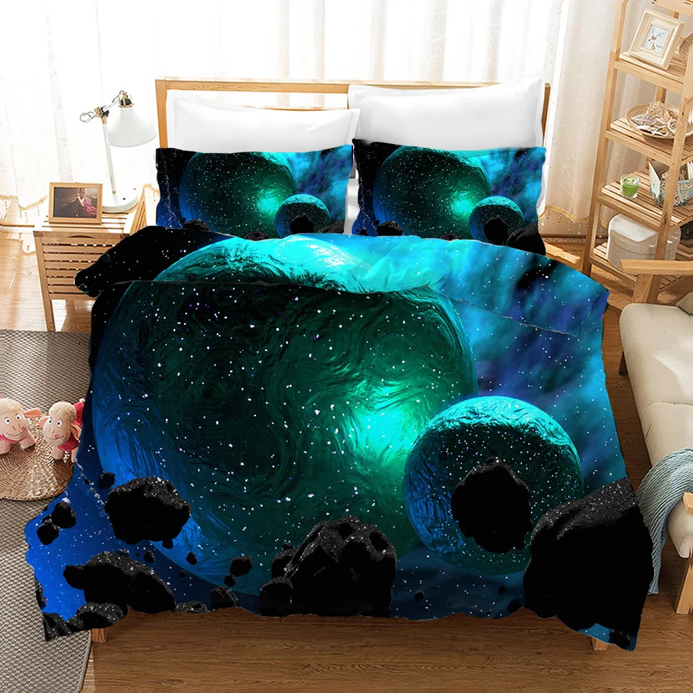 Starry Sky Duvet Cover Set Microfiber Outer Space Theme Comforter Cover Teens Boys Quilt Cover 3D Starry Sky Series Bedding Set
Starry Sky Duvet Cover Set Microfiber Outer Space Theme Comforter Cover Teens Boys Quilt Cover 3D Starry Sky Series Bedding Set