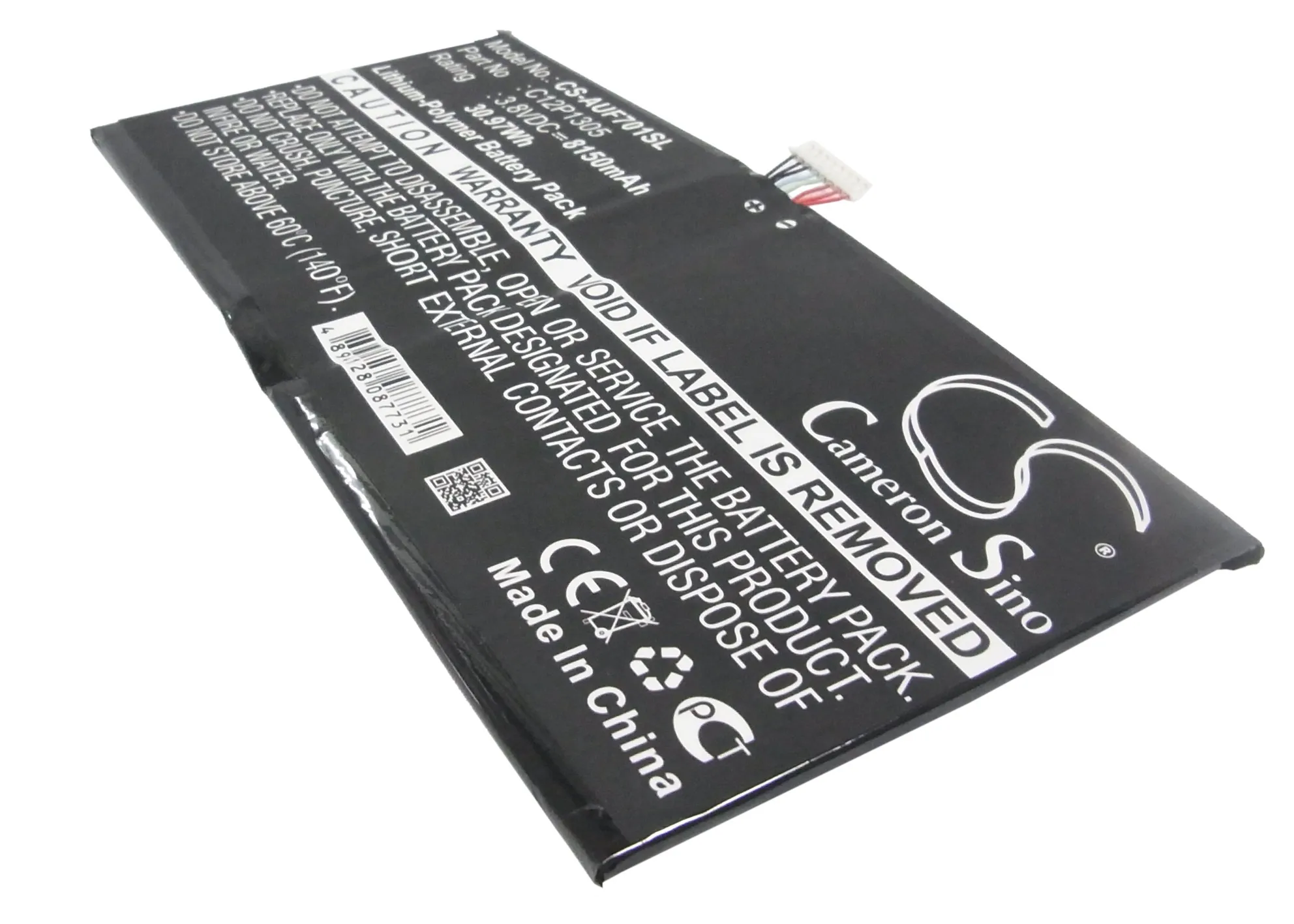 

Cameron Sino Battery For Asus C12P1305 K00C,TF701T,Transformer TF701T 8150mAh / 30.97Wh
