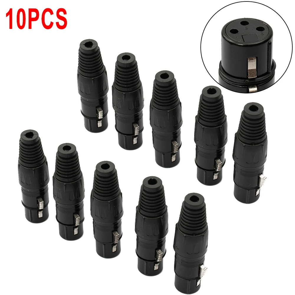 10 Pairs Female Connectors XLR DMX 3 Pin Audio Microphone Cable Connectors 10pcs Male Female MIC Snake Plug Cable Adapters
10 Pairs Female Connectors XLR DMX 3 Pin Audio Microphone Cable Connectors 10pcs Male Female MIC Snake Plug Cable Adapters