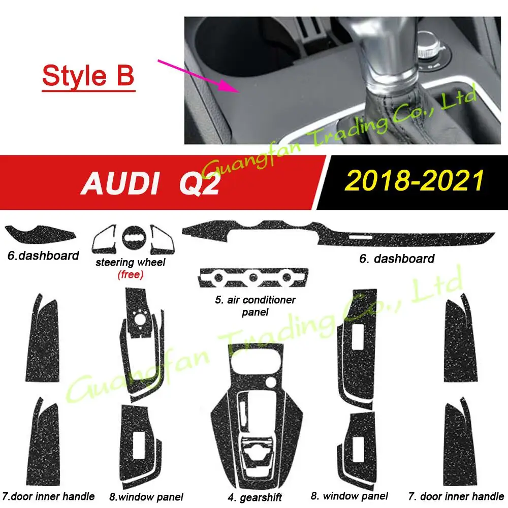 

Для AUDI Q2 2018-2021 автомобильный Стайлинг 3D/5D углеродное волокно интерьер автомобиля центральная консоль изменение цвета молдинг наклейки