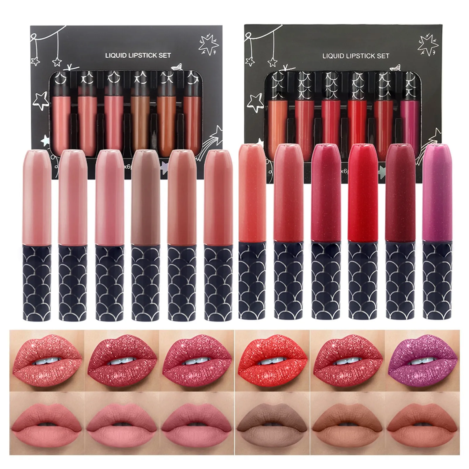 1Set Lip Tint Stain Fish Scale Lip Glaze Six Sets Diamond Pearlescent Nude Color Lip Gloss for Kids 10-12 Chocolate Lip Gloss
1Set Lip Tint Stain Fish Scale Lip Glaze Six Sets Diamond Pearlescent Nude Color Lip Gloss for Kids 10-12 Chocolate Lip Gloss