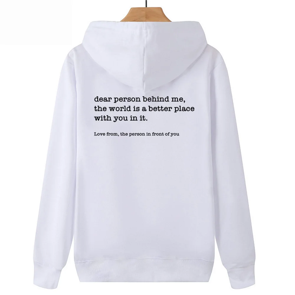 Fashion Slogan Dear Person Behind Me Hoodies for Men Women Simple Personalised Loose Streetwear White Crewneck Sweatshirts
Fashion Slogan Dear Person Behind Me Hoodies for Men Women Simple Personalised Loose Streetwear White Crewneck Sweatshirts