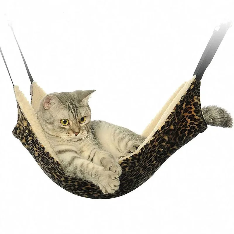 

Pet Cat Hammock Pet Supplies Leopard Print Black And White Polka Dot Cat Sleeping Bag Litter Mat Kennel Cotton Cat Hammock Bed