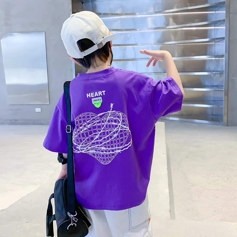 Boys Short Sleeve T-Shirt 2022 New Summer O-Neck Letter Printing Simple Tops Fashion Korean Style Loose Leisure Children's Tees
Boys Short Sleeve T-Shirt 2022 New Summer O-Neck Letter Printing Simple Tops Fashion Korean Style Loose Leisure Children's Tees