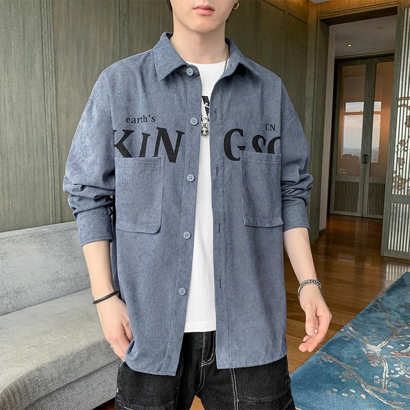 Mens Street Casual Letter Long Sleeve Shirts Spring Autumn Thin Coat Pockets Cardigan Male Korean Fahsion Loose Tops
Mens Street Casual Letter Long Sleeve Shirts Spring Autumn Thin Coat Pockets Cardigan Male Korean Fahsion Loose Tops