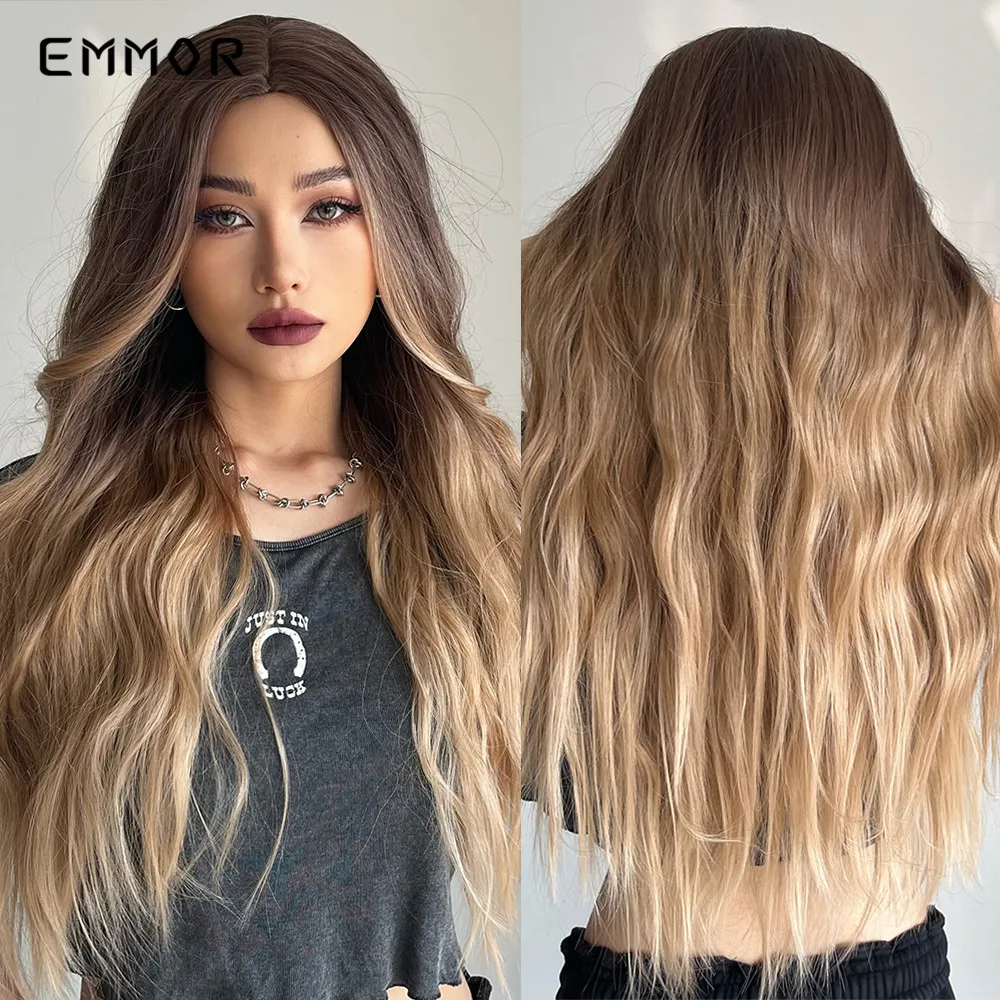 Emmor Synthetic Wigs Long Wavy Ombre Brown with Blonde Natural Hair Wigs for Women Cosplay Wigs Heat Resistant Fiber Hair Wig
Emmor Synthetic Wigs Long Wavy Ombre Brown with Blonde Natural Hair Wigs for Women Cosplay Wigs Heat Resistant Fiber Hair Wig