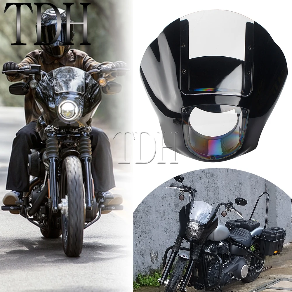 Thug Style Motorcycle Front Headlight Fairing Windshield Kit for Harley Club Style Softail Dyna Street Bob Super Glide FXR FXDXT
Thug Style Motorcycle Front Headlight Fairing Windshield Kit for Harley Club Style Softail Dyna Street Bob Super Glide FXR FXDXT