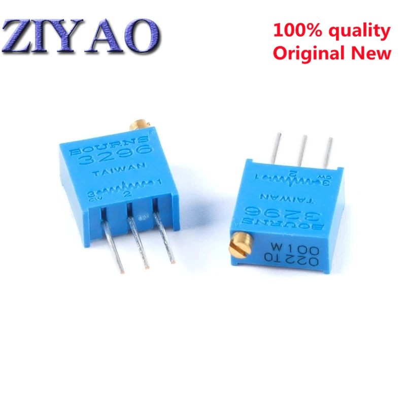 10pcs 3296W 3296 50 100 200 500 ohm 1K 2K 5K 10K 20K 50K 100K 200K 500K 1M ohm 103 100R 200R 500R Trimpot Trimmer Potentiometer
10pcs 3296W 3296 50 100 200 500 ohm 1K 2K 5K 10K 20K 50K 100K 200K 500K 1M ohm 103 100R 200R 500R Trimpot Trimmer Potentiometer