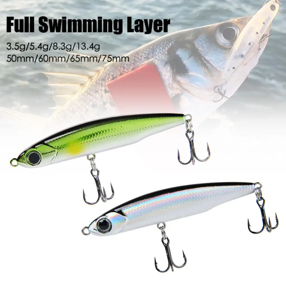 3.5g 5.4g 8.3g Fishing Lure Anti-corrosion Sinking Pencil Bait With Hooks For Freshwater Seawater
3.5g 5.4g 8.3g Fishing Lure Anti-corrosion Sinking Pencil Bait With Hooks For Freshwater Seawater