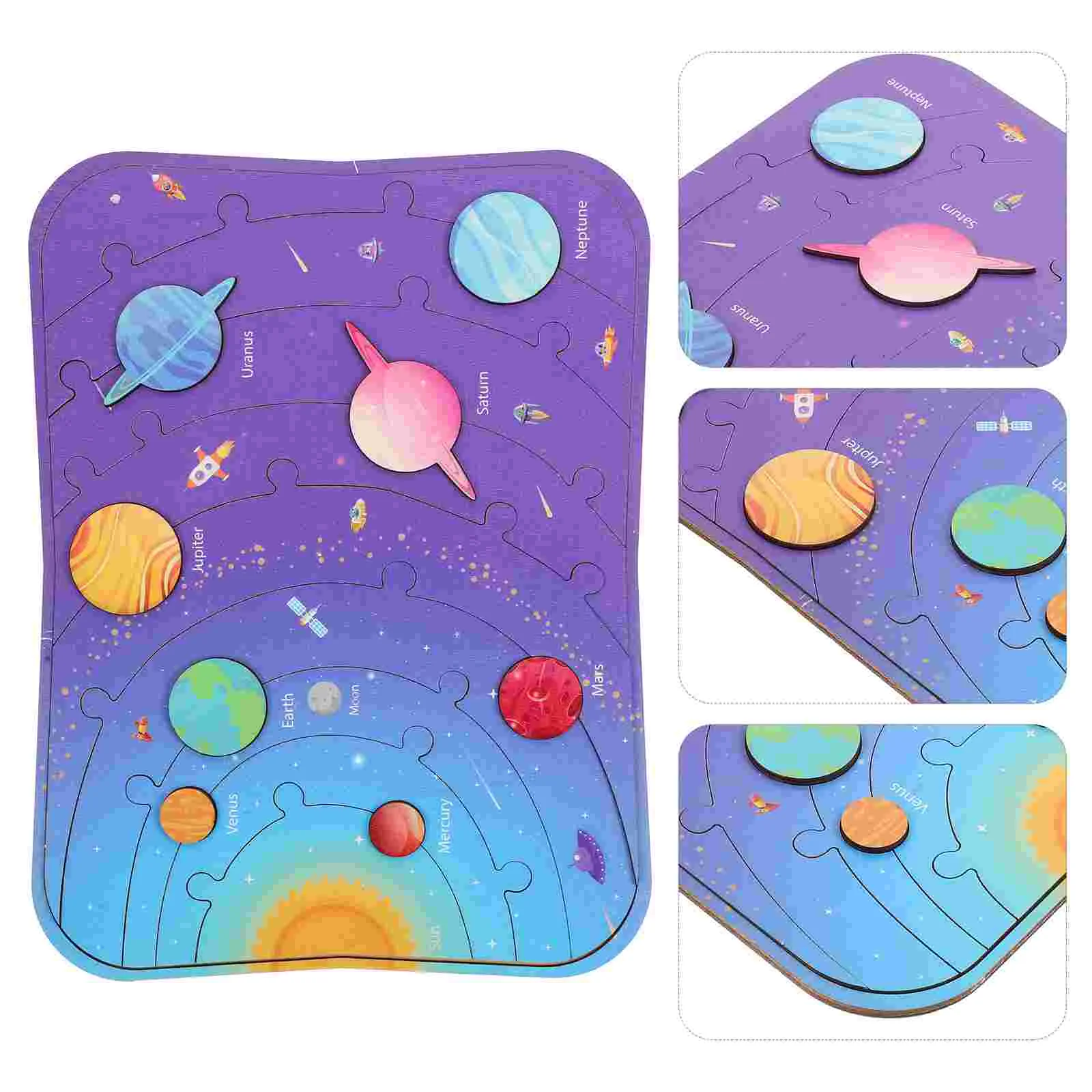 

Puzzle Kids Blocks Toys Puzzles Matching Toy Space Wooden Cognition Wood 3 Ages Toddler Solar Interactive System Kid Jigsaw