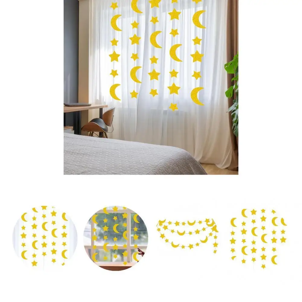 Party Supplies Novelty Star Moon Festival Pull Flag Eco-friendly Streamer Banner Glitter for Party
Party Supplies Novelty Star Moon Festival Pull Flag Eco-friendly Streamer Banner Glitter for Party