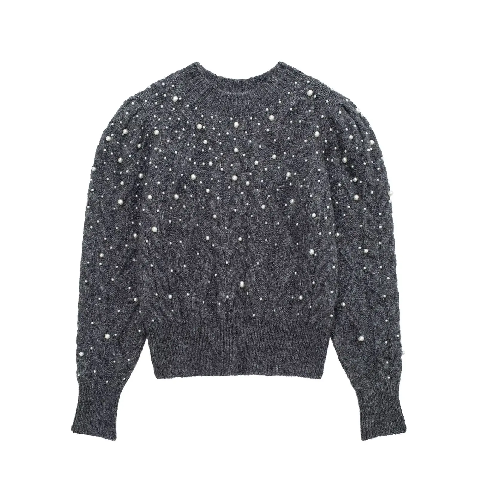 VANOVICH Winter New European and American Style Women's O-neck Pearls Sweater Temperament Solid Color Pullover Casual Sweater
VANOVICH Winter New European and American Style Women's O-neck Pearls Sweater Temperament Solid Color Pullover Casual Sweater