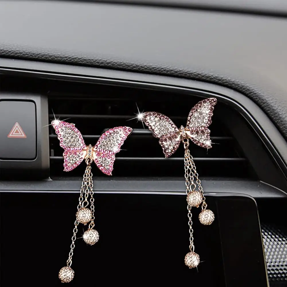 2 Pcs Diamond Butterflies Shape Air Vent Clips Fashion Exquisite Car Interior Aromatherapy Vent Clip With Fragrance Pads
2 Pcs Diamond Butterflies Shape Air Vent Clips Fashion Exquisite Car Interior Aromatherapy Vent Clip With Fragrance Pads