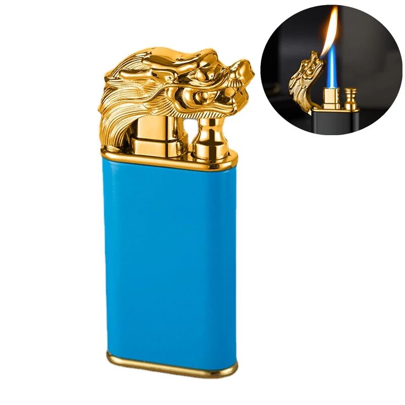 New Blue Flame Metal Dragon Crocodile Double Fire Lighter Creative Direct Windproof Open Fire Conversion Lighter Man's Gift
New Blue Flame Metal Dragon Crocodile Double Fire Lighter Creative Direct Windproof Open Fire Conversion Lighter Man's Gift