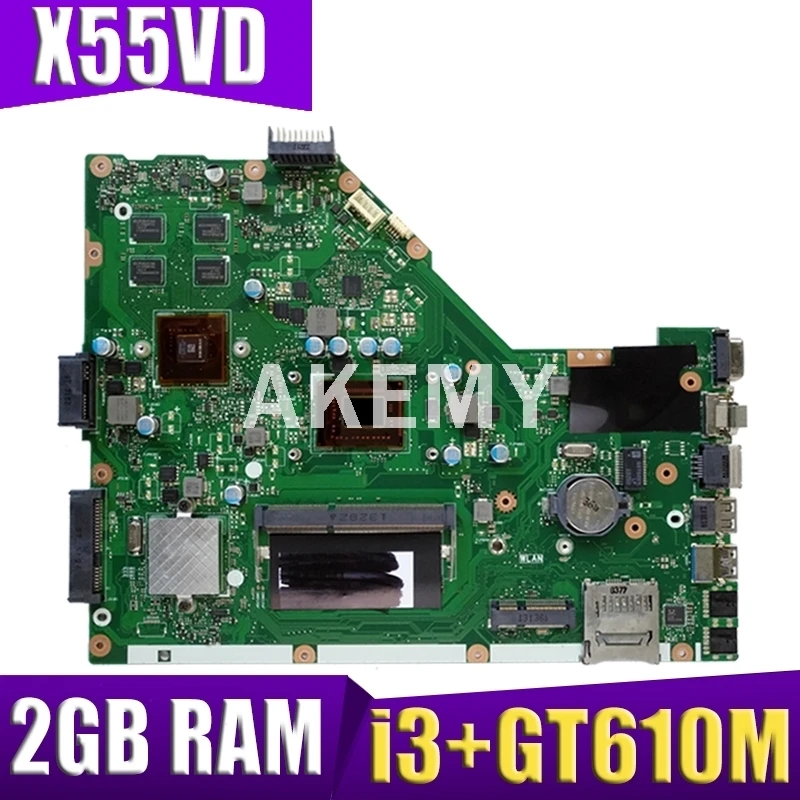 AKemy X55VD For ASUS X55VD X55V X55C X55VDR Laptop motherboard I3-2350M CU REV.3.1 with graphic card Mainboard test good 2GB
AKemy X55VD For ASUS X55VD X55V X55C X55VDR Laptop motherboard I3-2350M CU REV.3.1 with graphic card Mainboard test good 2GB