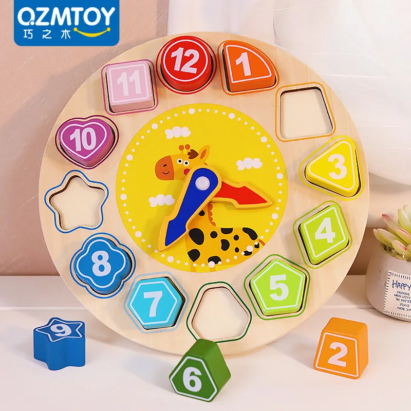 Multifunctional wooden clock children's shape time cognition learning early education puzzle children's toys
Multifunctional wooden clock children's shape time cognition learning early education puzzle children's toys