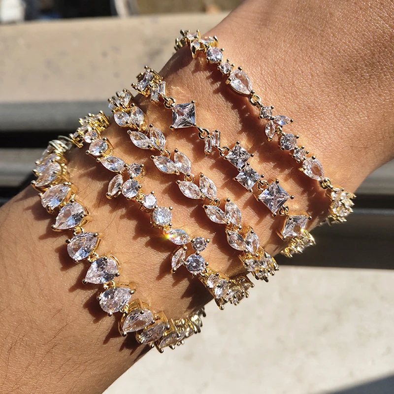 Luxury Irregular AAA Zircon Tennis Bracelet for Women 2022 New Men Gold Color Bracelet Homme Jewelry Gifts Accessories Wholesale
Luxury Irregular AAA Zircon Tennis Bracelet for Women 2022 New Men Gold Color Bracelet Homme Jewelry Gifts Accessories Wholesale