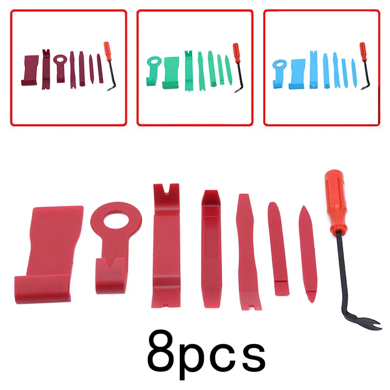 8pcs / Set Car Radio Door Clip Panel Removal Tools Repair Tool Stereo Repair CD Claw Screwdriver Car Accessories 
8pcs / Set Car Radio Door Clip Panel Removal Tools Repair Tool Stereo Repair CD Claw Screwdriver Car Accessories