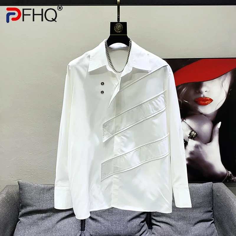 PFHQ стильные индивидуальные сращивающиеся оригинальные нишевые Дизайнерские мужские повседневные топы с длинным рукавом высокое качество ... 
PFHQ стильные индивидуальные сращивающиеся оригинальные нишевые Дизайнерские мужские повседневные топы с длинным рукавом высокое качество ...