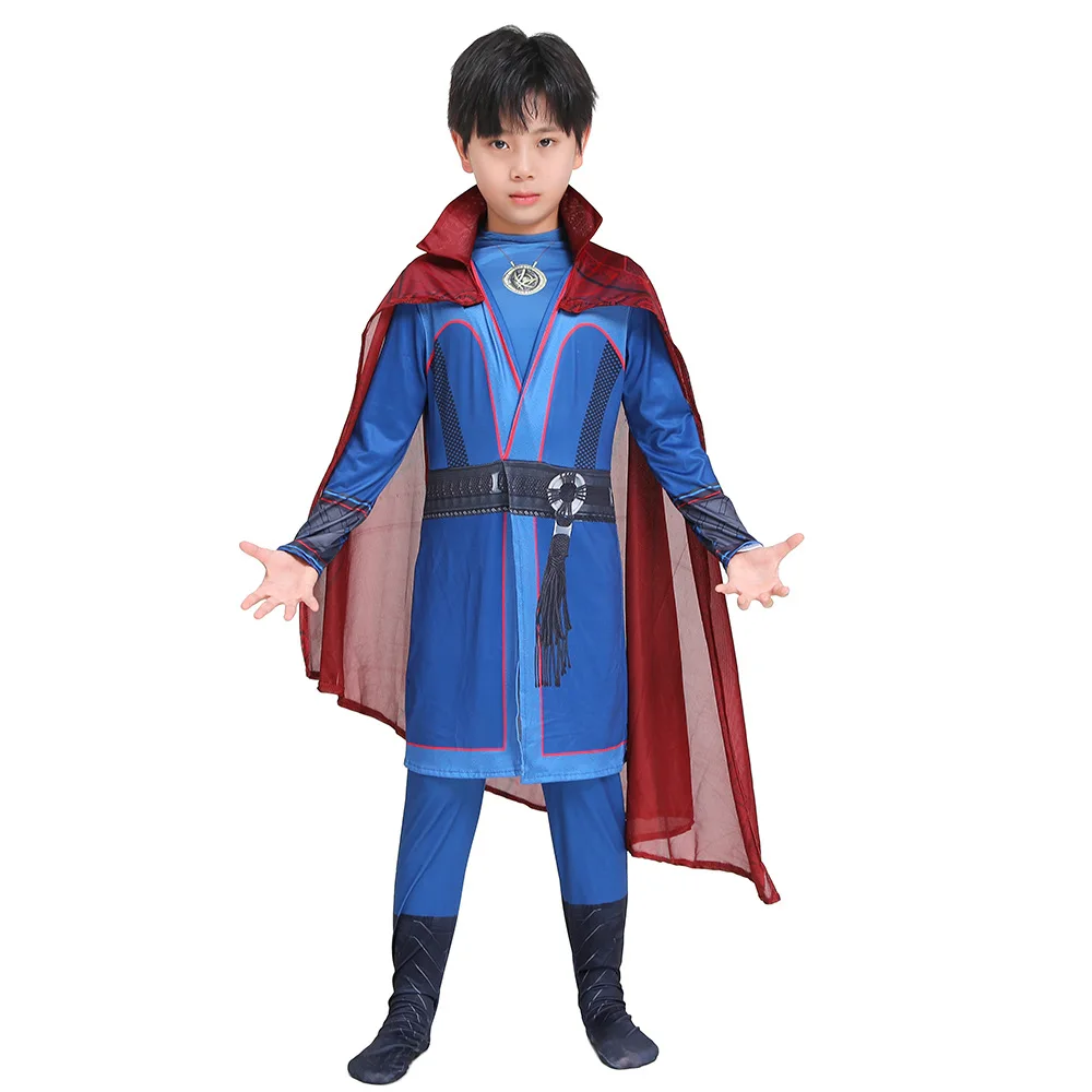 Children Strange Superhero Role-playing Halloween Cosplay Costume Boys Anime Movie Hero Jumpsuit Cloak Full Sets 
Children Strange Superhero Role-playing Halloween Cosplay Costume Boys Anime Movie Hero Jumpsuit Cloak Full Sets