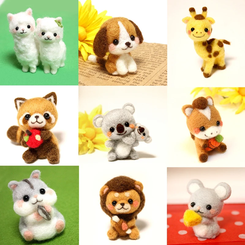 Funny handmade diy toys cartoon small animal zoo wool felt set plush toy kill time craft toy gift for children
Funny handmade diy toys cartoon small animal zoo wool felt set plush toy kill time craft toy gift for children