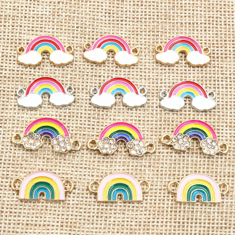 10pcs Rainbow Enamel Metal Charms Pendant Double Loops for DIY Necklace Bracelet Jewelry Making Accessories Supplies
10pcs Rainbow Enamel Metal Charms Pendant Double Loops for DIY Necklace Bracelet Jewelry Making Accessories Supplies