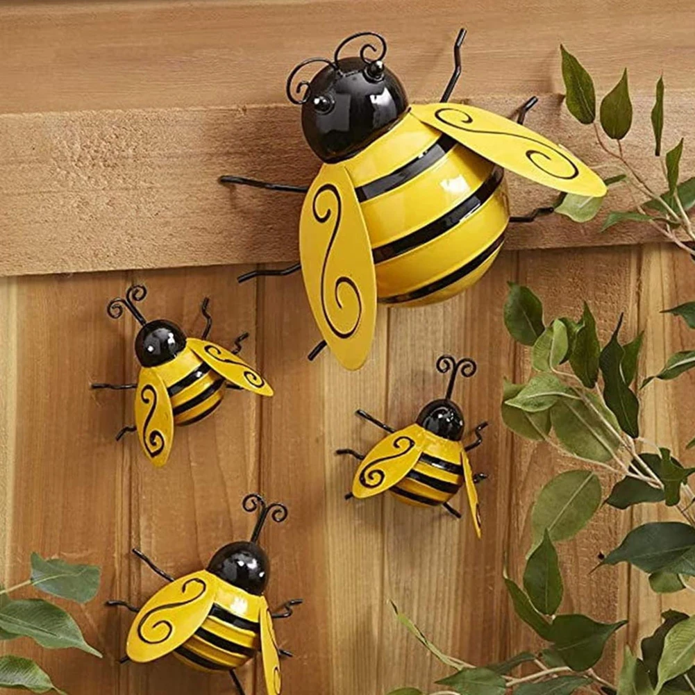 4PCS Metal Bumble Bee Garden Decoration Ornament Wall Art Miniature Decor Wall Hanging 3D Sculpture Home Decor
4PCS Metal Bumble Bee Garden Decoration Ornament Wall Art Miniature Decor Wall Hanging 3D Sculpture Home Decor