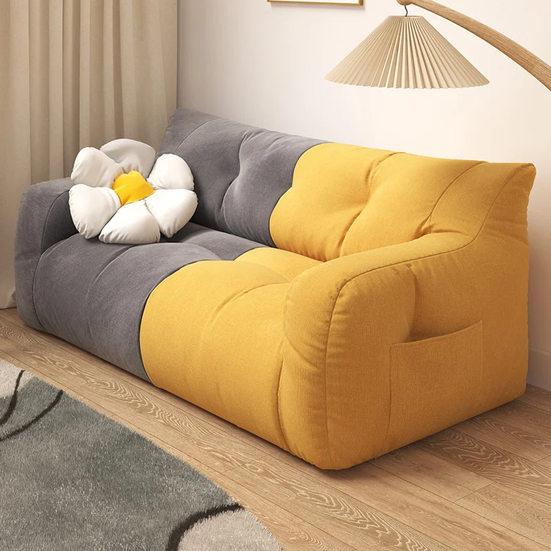 

Small Apartment Giant Bean Bag Sofa Chair Cotton Linen Lazy Sofa Couch Recliner Floor Seat Tatami Puff Armchair Corner Comfy
