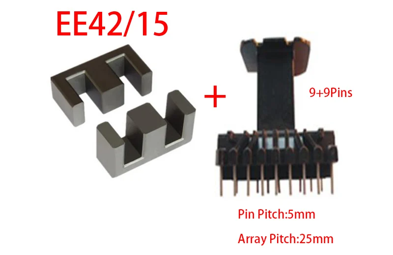 EE42/15 EE4215 18 штырьков 9 + 9P PC40 вертикальный высокочастотный силовой трансформатор Mn-Zn ферритовый магнитный сердечник катушки формования бобины
EE42/15 EE4215 18 штырьков 9 + 9P PC40 вертикальный высокочастотный силовой трансформатор Mn-Zn ферритовый магнитный сердечник катушки формования бобины