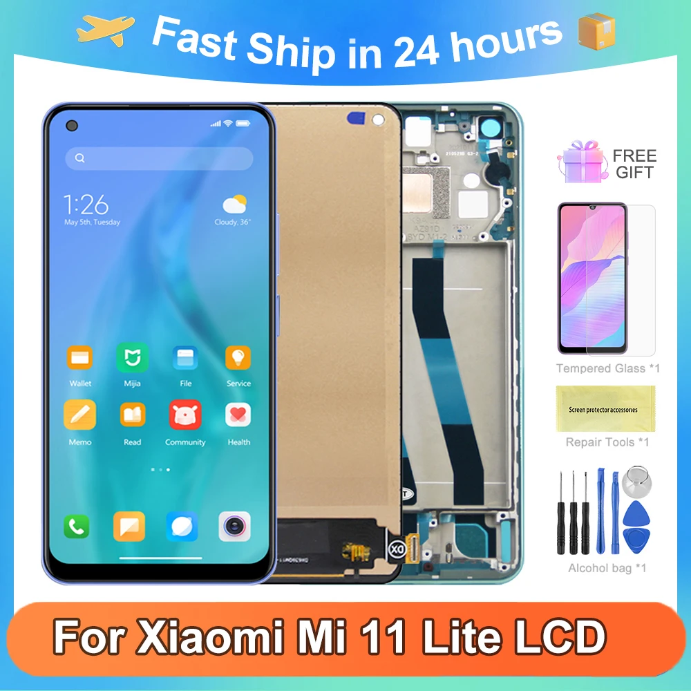 ЖК-дисплей с сенсорным экраном и дигитайзером в сборе для Xiaomi Mi 11 Lite/M2101K9AG
ЖК-дисплей с сенсорным экраном и дигитайзером в сборе для Xiaomi Mi 11 Lite/M2101K9AG