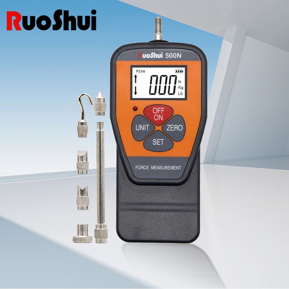 RuoShui Digital Force Gauge Push Pull Gauge Portable Dynamometer With High Precision Press 100N/200N/300N/500N LCD Display
RuoShui Digital Force Gauge Push Pull Gauge Portable Dynamometer With High Precision Press 100N/200N/300N/500N LCD Display