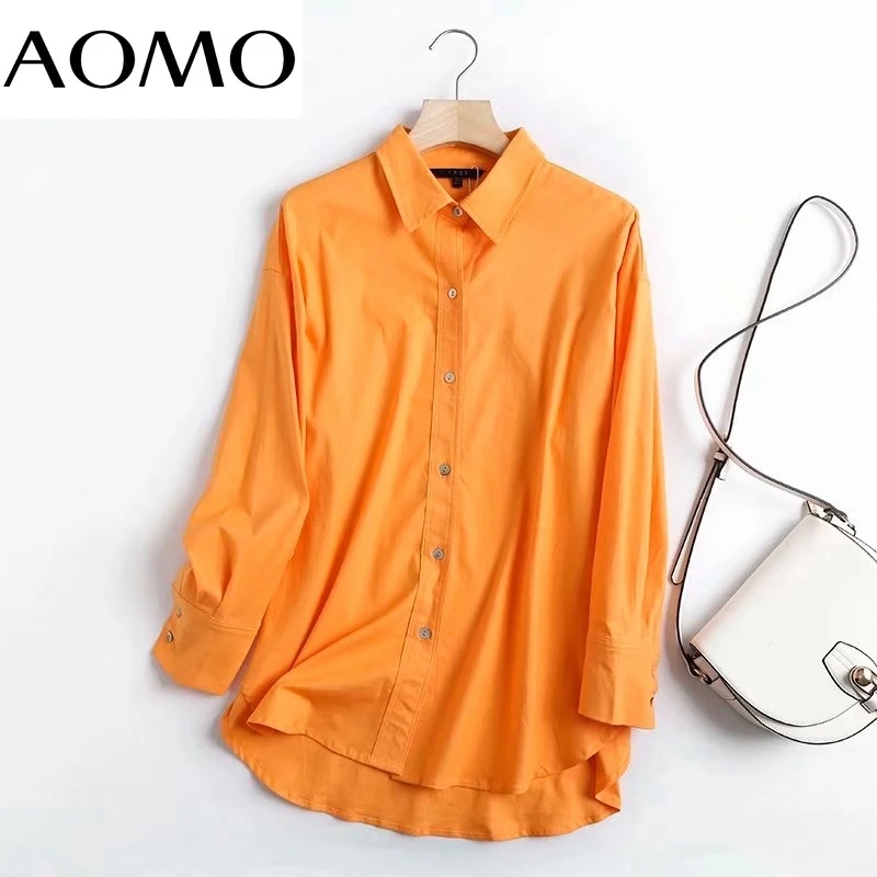 AOMO Women Orange Cotton Linen Oversized Long Shirt Blouse Chic Female Casual Loose Shirt Blusas Femininas 4C113A
AOMO Women Orange Cotton Linen Oversized Long Shirt Blouse Chic Female Casual Loose Shirt Blusas Femininas 4C113A