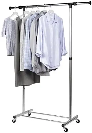 Adjustable Rolling Garment , 53.75 to 69.5 L x 18.9 W x 38.6 to 60-Inch H, Frosted Chrome
Adjustable Rolling Garment , 53.75 to 69.5 L x 18.9 W x 38.6 to 60-Inch H, Frosted Chrome