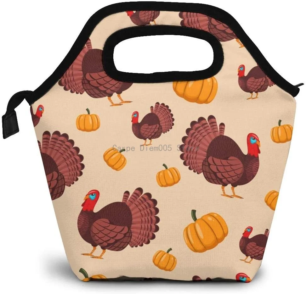 Turkey Bird Pumpkin Thanksgiving Lunch Box Bag Picnic School Tote, Reusable Insulated Cooler Ice Lunchbox Tote Bag Handbag
Turkey Bird Pumpkin Thanksgiving Lunch Box Bag Picnic School Tote, Reusable Insulated Cooler Ice Lunchbox Tote Bag Handbag