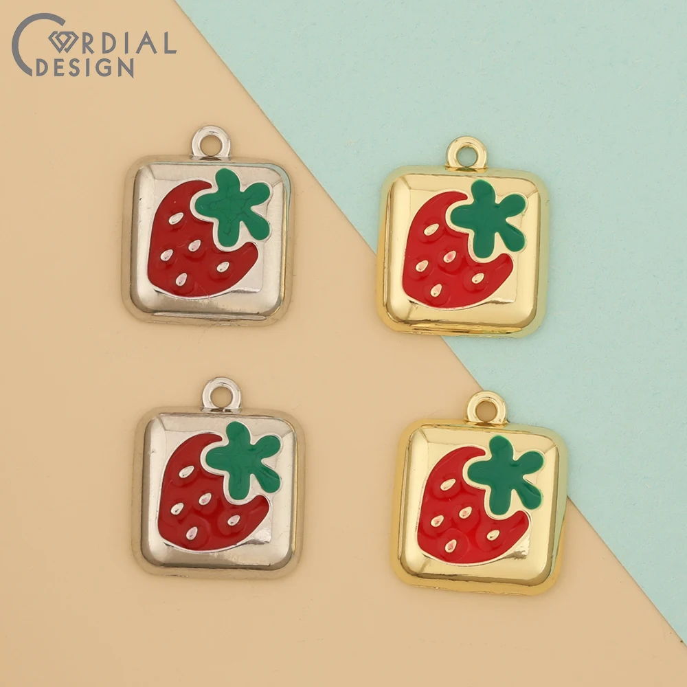 Cordial Design 100Pcs 14*16MM Jewelry Accessories/DIY/Pendant/Square Shape/Strawberry Pattern/Jewelry Finding & Components
Cordial Design 100Pcs 14*16MM Jewelry Accessories/DIY/Pendant/Square Shape/Strawberry Pattern/Jewelry Finding & Components